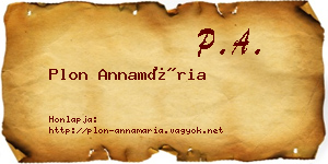 Plon Annamária névjegykártya